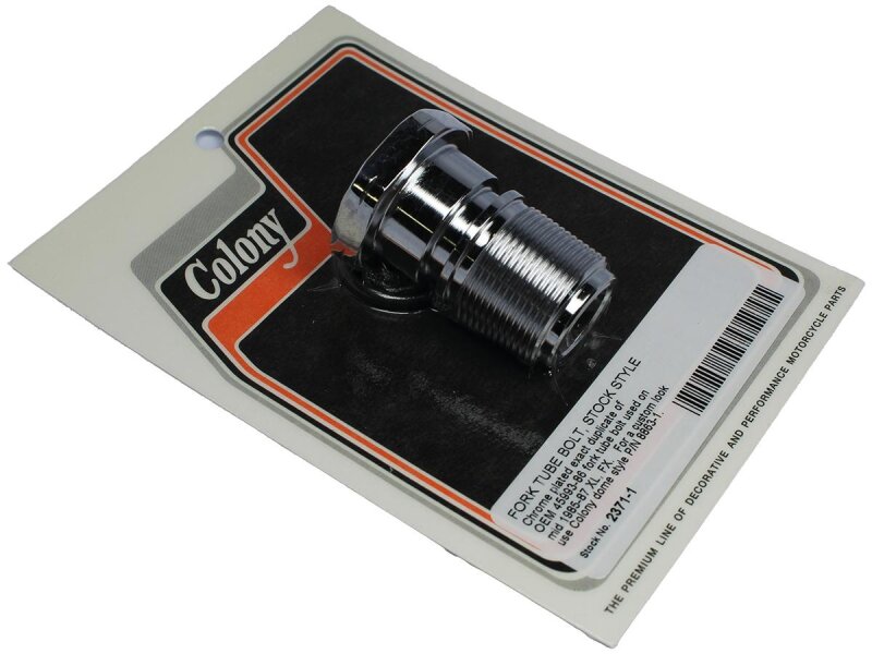 Stock Style Fork Tube Cap With O-Ring Chrome