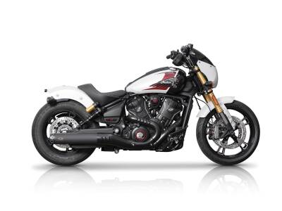 Single Slip-On Muffler Set Chrome Rebel End Cap, Euro 5+ Chrome