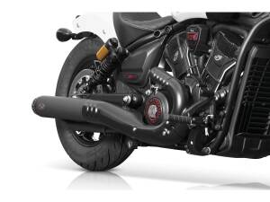 Single Slip-On Muffler Set Black Cut Rebel End Cap, Euro 5+ Black Ceramic Coated