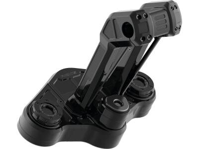 Club Style Pullback Riser and Triple Tree Cover Kit 8,5" Height, 1 1/4" Clamp Diameter Black Anodized