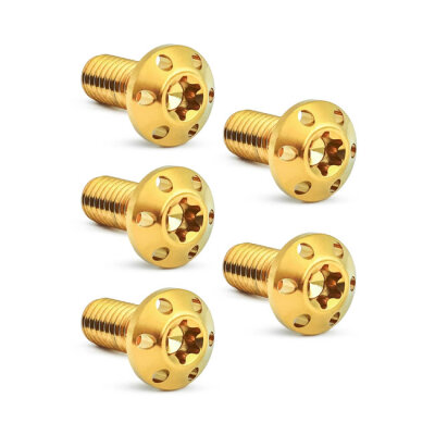 Arlen Ness, Titanium brake rotor bolt kit. Front. Gold