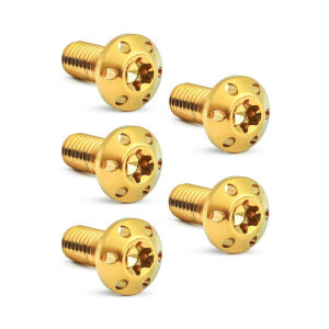 Arlen Ness, Titanium brake rotor bolt kit. Front. Gold