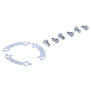 Trask, M8 billet clutch basket. Hard anodized natural