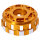 Trask, M8 billet clutch basket. Hard anodized natural