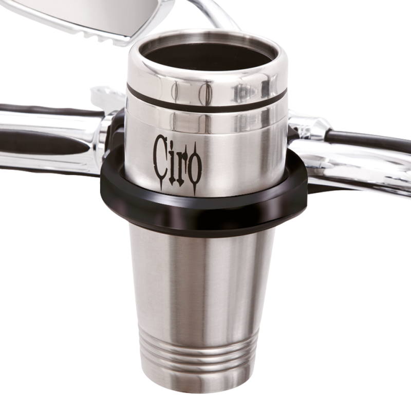 Cup holder 1-1/4" clamp mount black (DE)