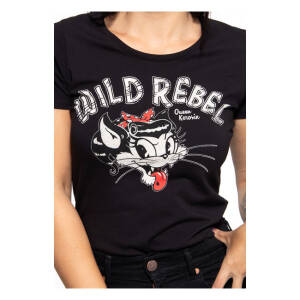 Queen Kerosin Wild Rebel t-shirt black Size XL