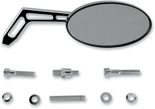 Mirror Cutout Oval Rt Blk