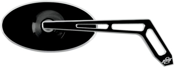 Mirror Cutout Oval Rt Blk