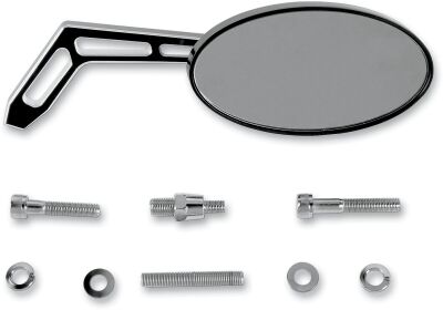 Mirror Cutout Oval Rt Blk