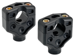 JM Risers 2" Dual Clamp Black