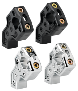 JM PB Risers 2.5" Dual Clamp Black