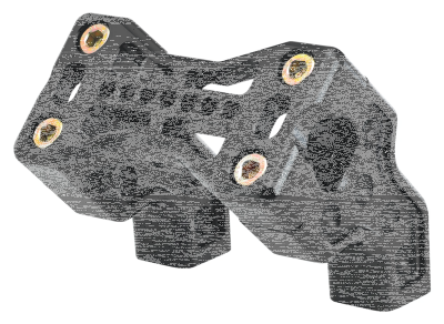 JM PB Risers 2.5" Bridge Clamp Black (DE)