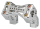 JM PB Risers 2.5" Bridge Clamp Chrome (DE)