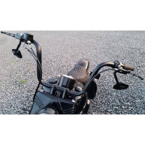 Fehling, 1-1/4" Fat Apehanger. 3 hole. 31cm high. Black