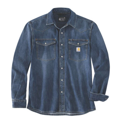 Carhartt Denim L/S Snap Front Shirt wyatt Size 2XL