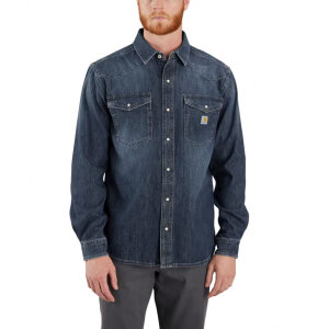 Carhartt Denim L/S Snap Front Shirt wyatt Size 2XL