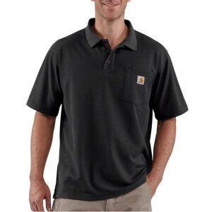 Carhartt Midweight S/S Pocket Polo black Size 2XL