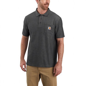 Carhartt Midweight S/S Pocket Polo carbon heather Size S