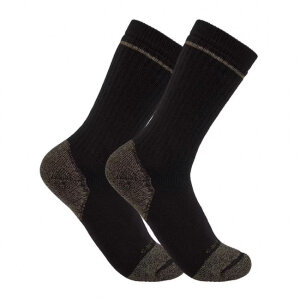 Carhartt Cotton Blend Steel Toe boot sock 2 Pack black...