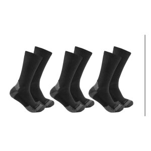 Carhartt Cotton Blend Crew sock 3 Pack black Size XL |...