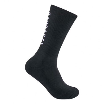 Carhartt Midweight Logo Crew sock 3 Pack black Size L | Lieferumfang: Nur ein Teil des abgebildeten Artikels.
