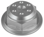 JM Steering Stem Nut Silver Indian 14-Up