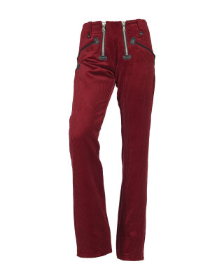 Rosa Damen Zunfthose ohne Schlag  dunkelrot 38