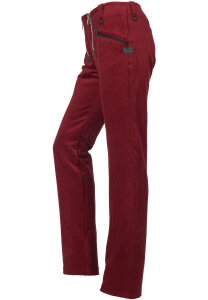 Rosa Damen Zunfthose ohne Schlag  dunkelrot 38