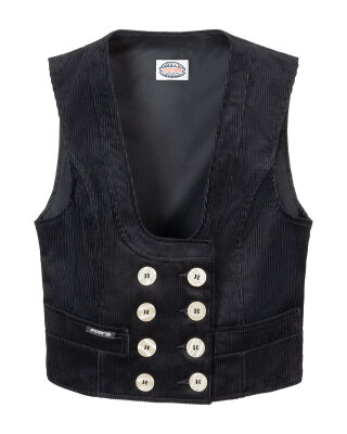 Eike Damen Zunftweste kurzer Rücken  schwarz XS