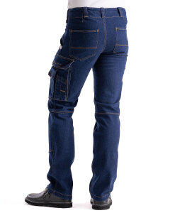 Jakob Herren Zunfthose ohne Schlag  blue-denim 44