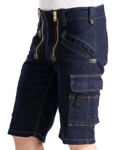 Karl Herren Kurze Zunfthose  blue-denim 60