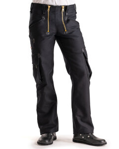 Lars Herren Zunfthose ohne Schlag  schwarz 28