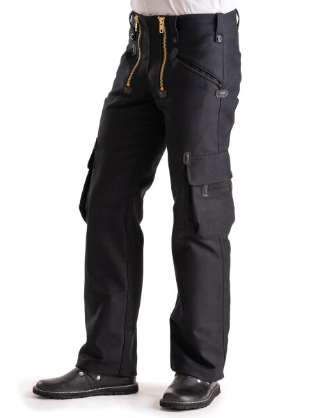 Lars Herren Zunfthose ohne Schlag  schwarz 56