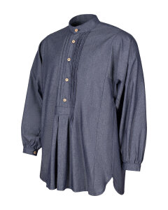 Joris Herren Hirtenhemd - Jeansoptik  blue-denim XL