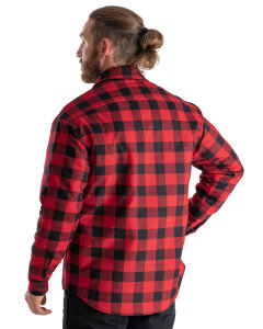 Olaf Herren Hemd-Jacke  rot-schwarz-kariert S