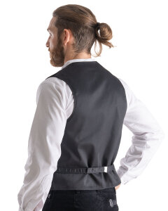 Norion Herren Zunftweste kurzer Rücken  schwarz 2XL
