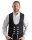 Norion Herren Zunftweste kurzer Rücken  schwarz 2XL