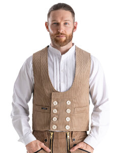 Manchester Herren Zunftweste kurzer Rücken  beige L