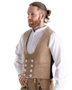 Manchester Herren Zunftweste kurzer Rücken  beige S