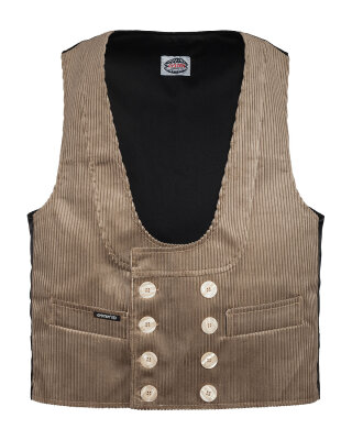 Manchester Herren Zunftweste kurzer Rücken  beige XL