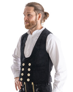 Manchester Herren Zunftweste kurzer Rücken  schwarz L