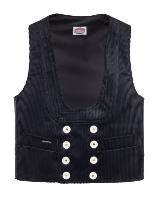 Manchester Herren Zunftweste kurzer Rücken  schwarz XL