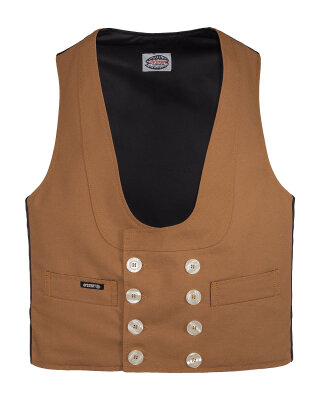 Longlife Herren Zunftweste kurzer Rücken  braun 2XL