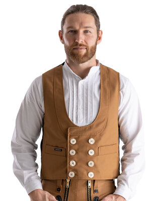 Longlife Herren Zunftweste kurzer Rücken  braun 2XL