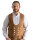 Longlife Herren Zunftweste kurzer Rücken  braun L