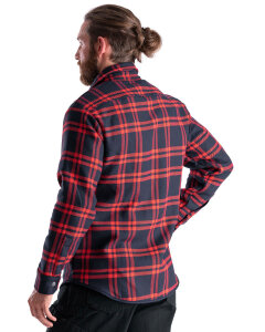 Milan Herren Hemd-Jacke  dunkelblau-rot-kariert L