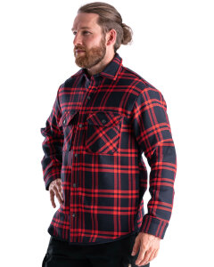 Milan Herren Hemd-Jacke  dunkelblau-rot-kariert M