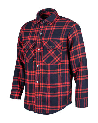Milan Herren Hemd-Jacke  dunkelblau-rot-kariert XL