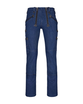 Mario Herren Zunfthose ohne Schlag  blue-denim 106