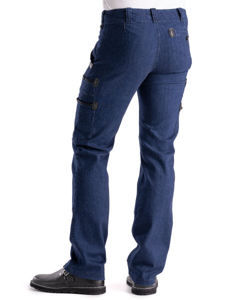 Mario Herren Zunfthose ohne Schlag  blue-denim 90